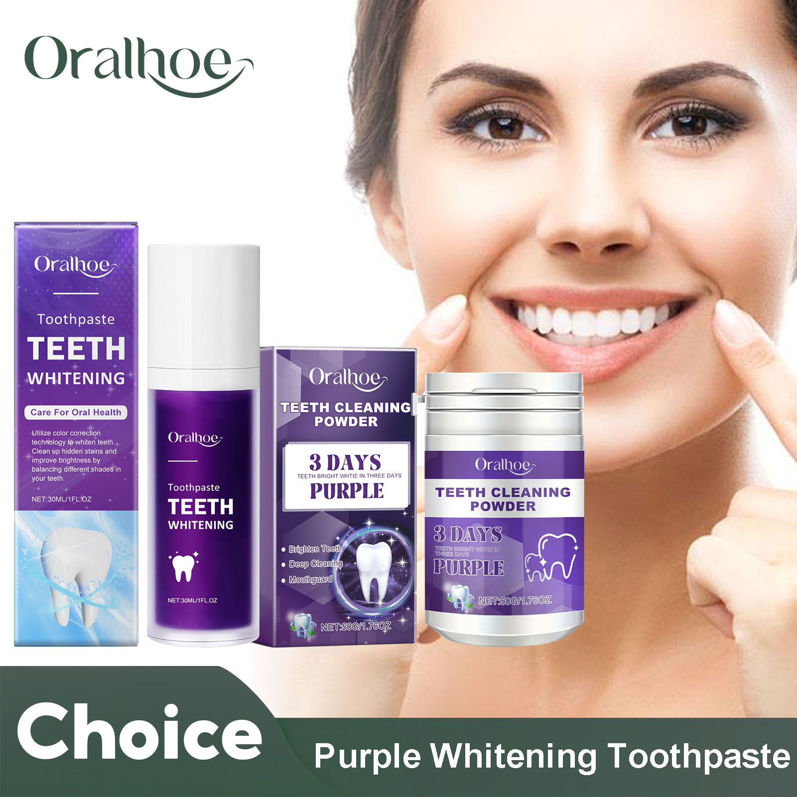 Teeth Whitening China - Purple Corrector Teeth Whitening Toothpaste Deep