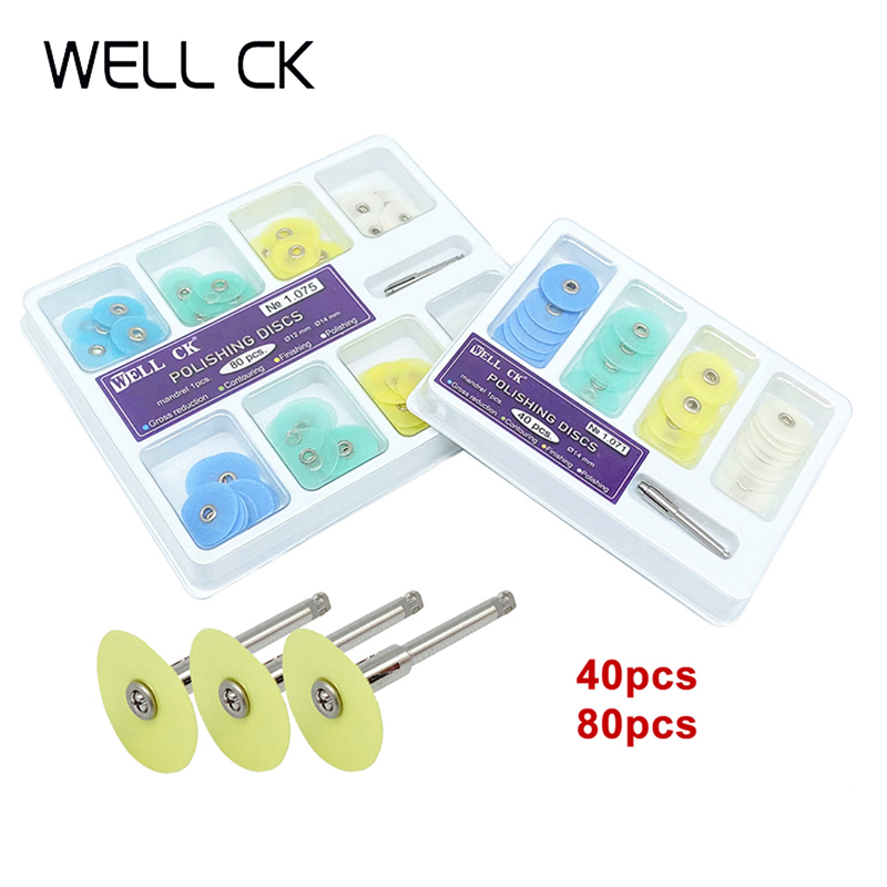 Teeth Whitening Home - WELL CK 40/80Pcs Dental Polishing Discs
