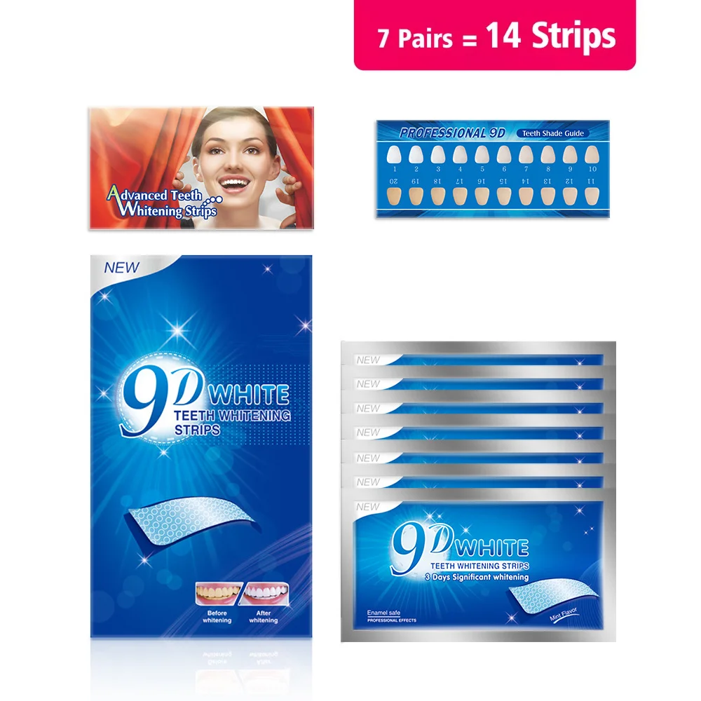 Whitening Strip 3D - Fast Acting 3D 5D 9D Teeth