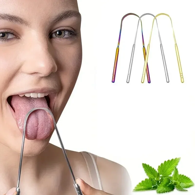 Tongue Scraper Metal - Breath Tongue Scraper Cleaning Coated Toothbrush