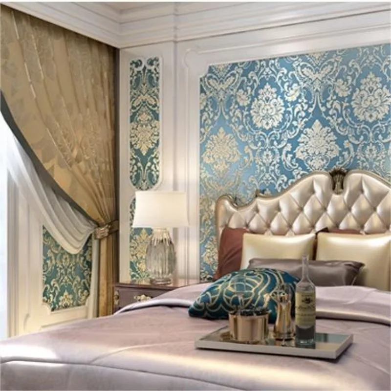 Whitening Strip 3D - Self Adhesive White Embossed Damask Wallpaper