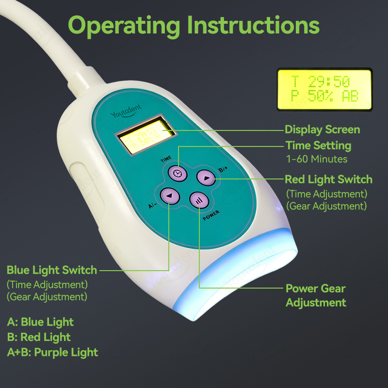 50W Dental Touch Screen 3 Colo - Teeth Whitening Device review and price