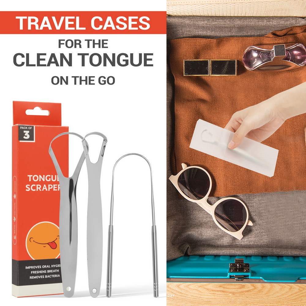 3 Pcs/Pack Metal Tongue Scrape - Tongue Scraper Metal review and price