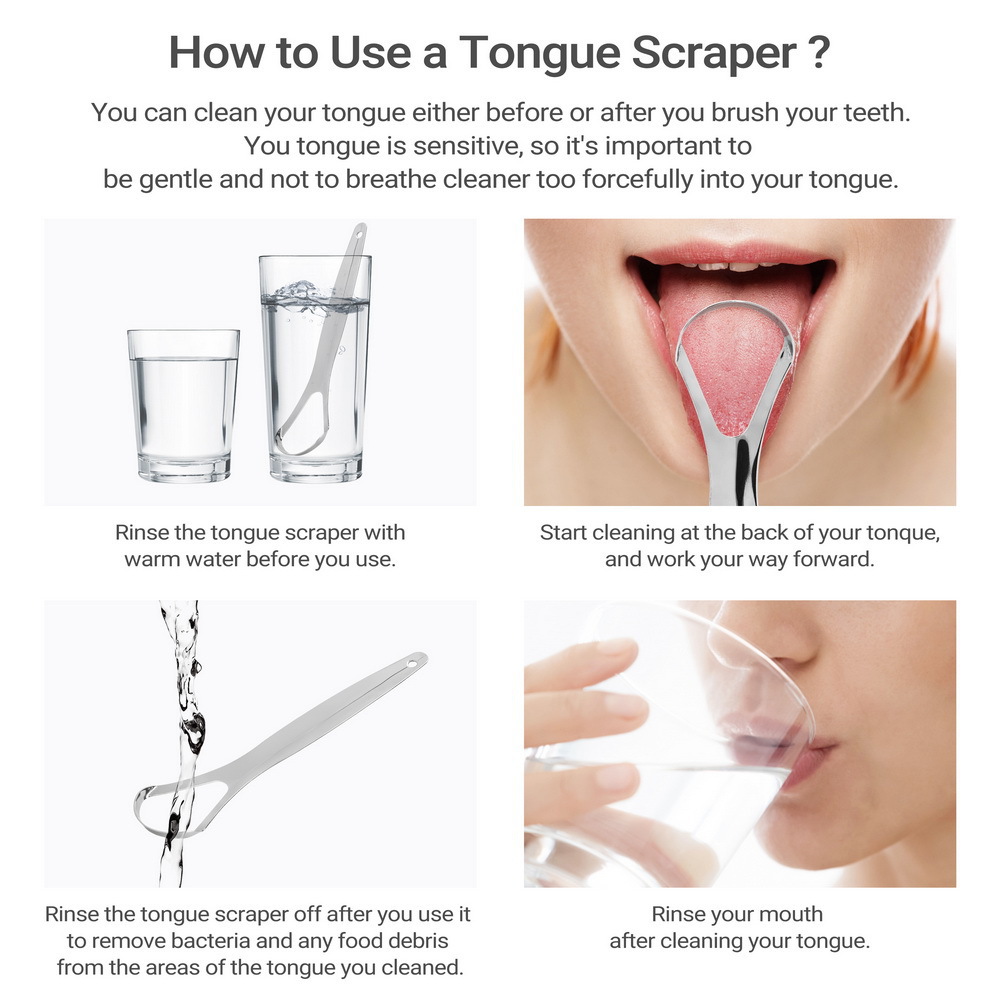 3 Pcs/Pack Metal Tongue Scrape - Tongue Scraper Metal review and price