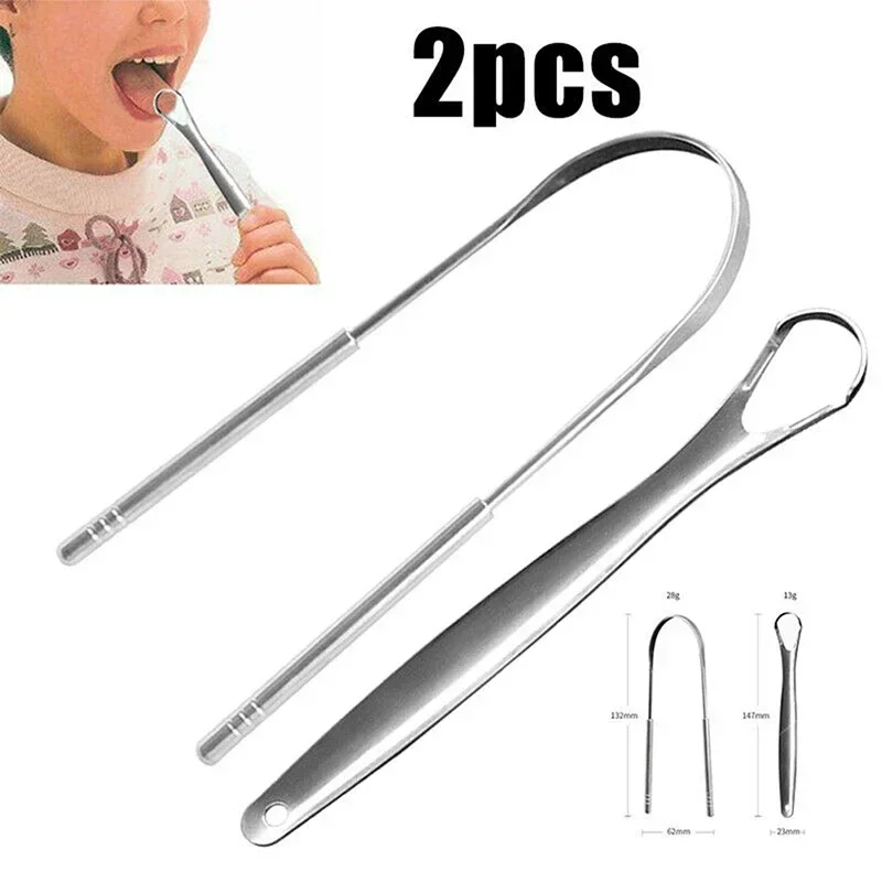 2Pcs Oral Tongue Cleaner Tongu - Tongue Scraper Metal review and price
