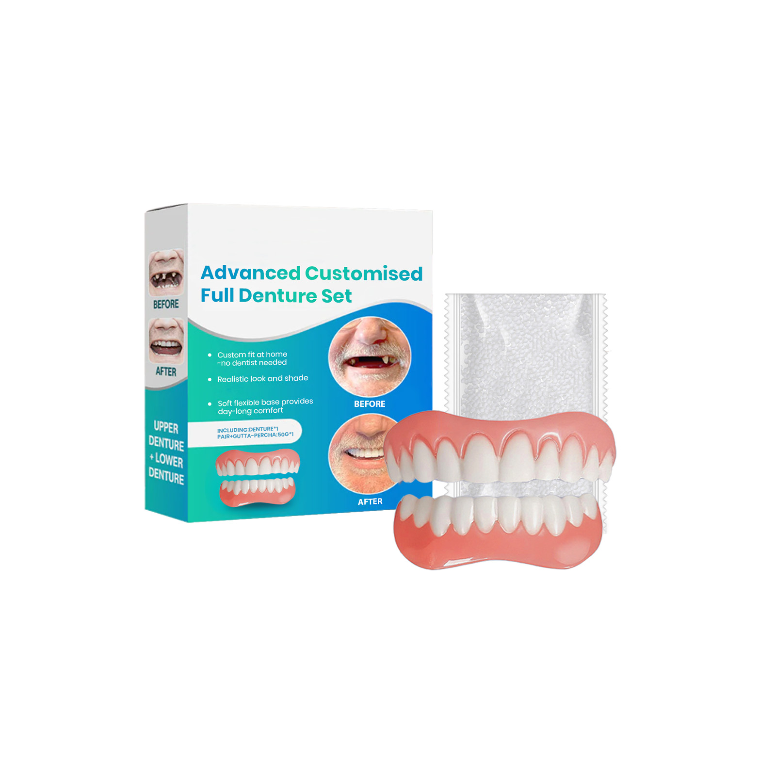 Silicone Denture Set for Upper - Teeth Whitening Veneers review and price