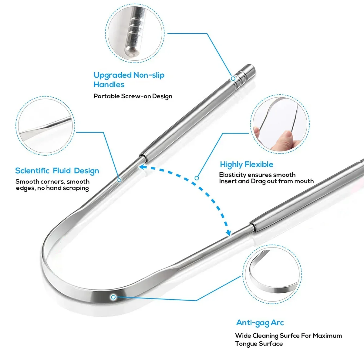 Premium 1pcs/3pcs Metal Tongue - Tongue Scraper Metal review and price
