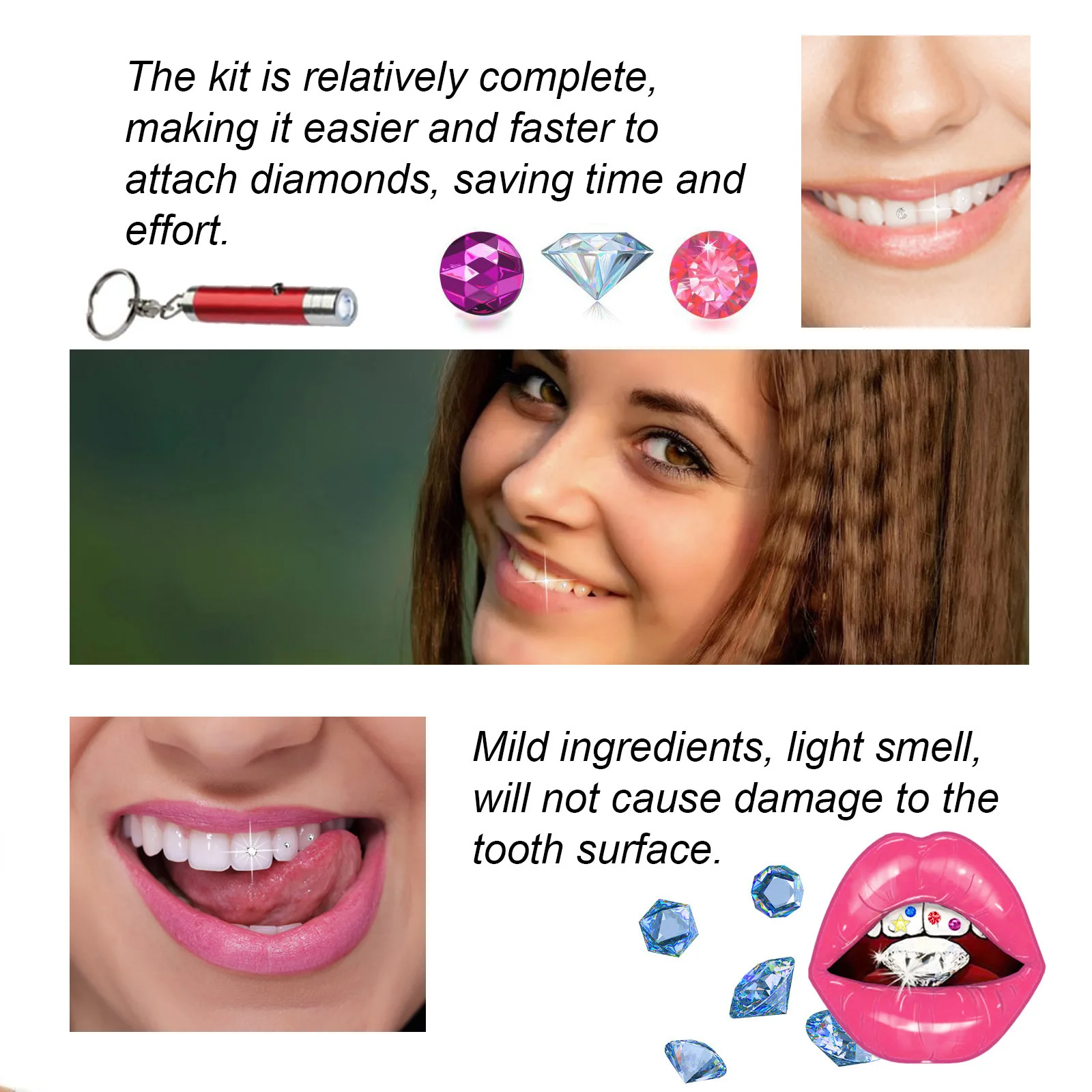 Tooth Jewelry Kit DIY Clear Pr - Tooth Gem Kit review and price