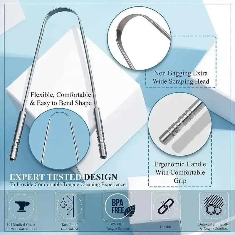 Stainless Steel Tongue Scraper - Tongue Scraper Metal review and price